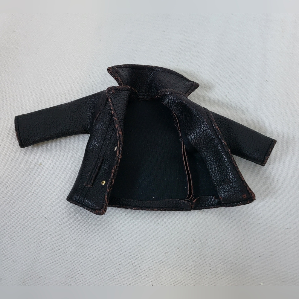 Bratz Boyz Faux Leather Black Jacket with 3 Gold Buttons Boy Doll Clothes Rare‎